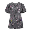 Women's Printed Scrub Top Cute + GIFT - Pattern 01