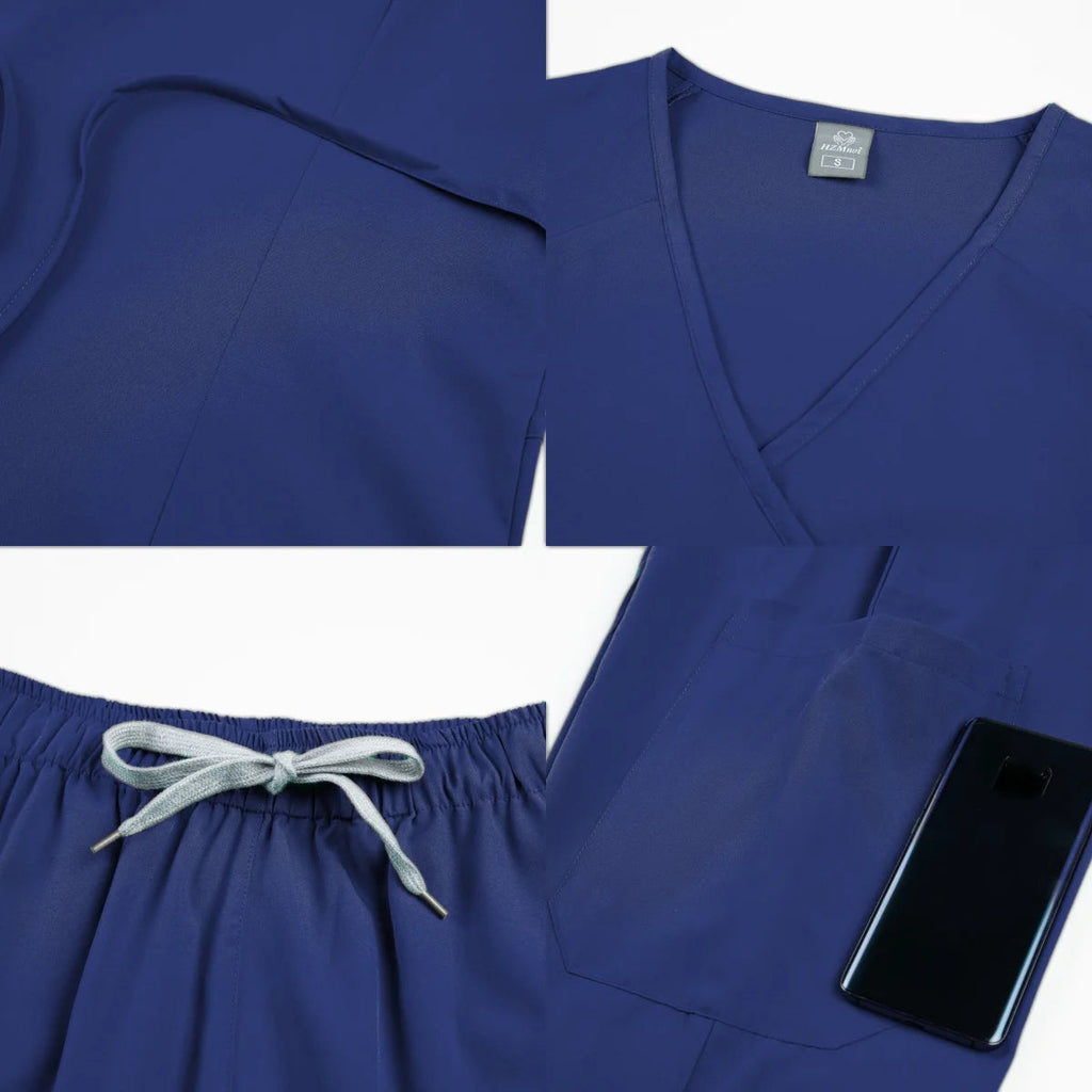 Women's Plain Fitted Surgical Scrub Set Taissa
