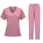 Women's Plain Fitted Surgical Scrub Set Taissa