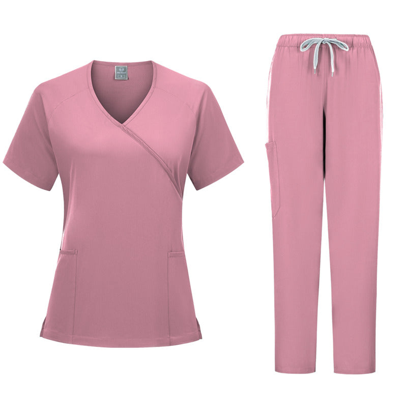 Women's Plain Fitted Surgical Scrub Set Taissa