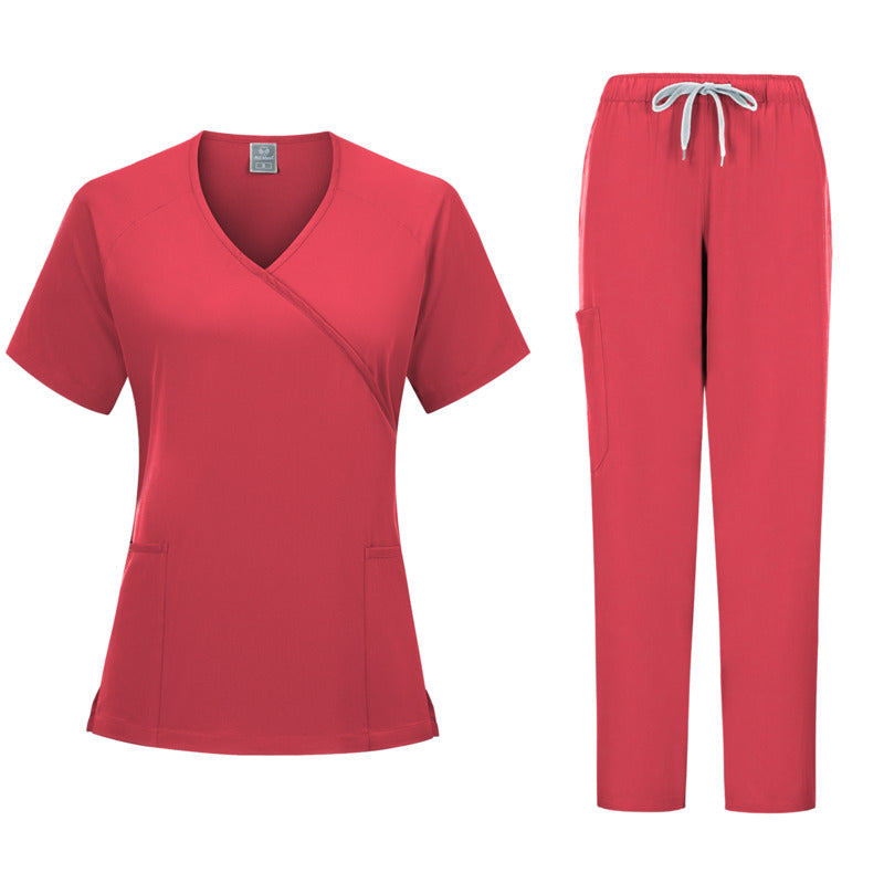 Women's Plain Fitted Surgical Scrub Set Taissa