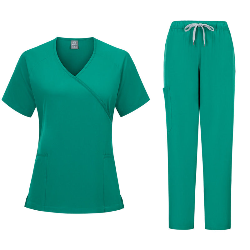 Women's Plain Fitted Surgical Scrub Set Taissa