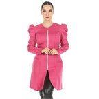 Jaleco Feminino Acinturado Manga Bufante Olivia