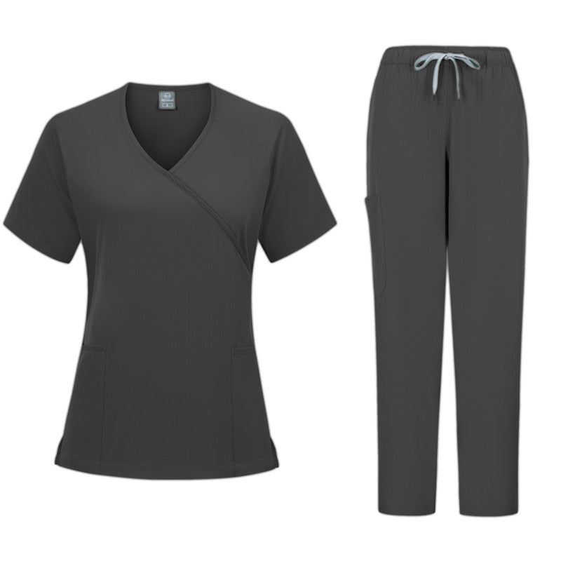 Women's Plain Fitted Surgical Scrub Set Taissa