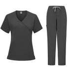 Women's Plain Fitted Surgical Scrub Set Taissa