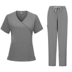 Women's Plain Fitted Surgical Scrub Set Taissa