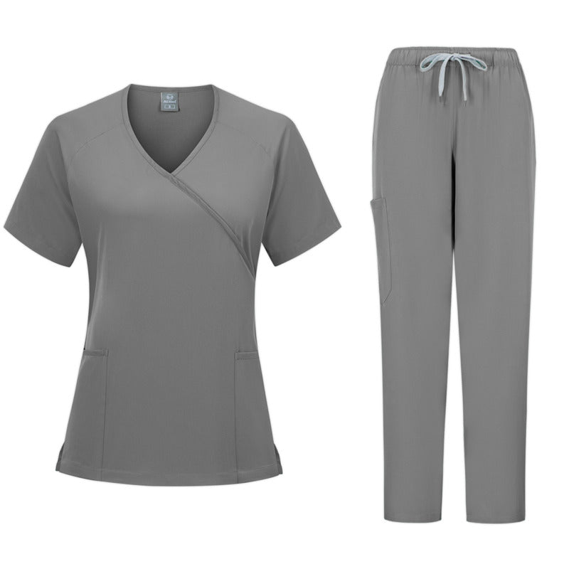 Women's Plain Fitted Surgical Scrub Set Taissa