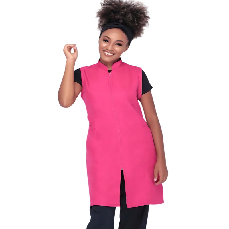 Catia Women's Sleeveless Zip Lab Coat