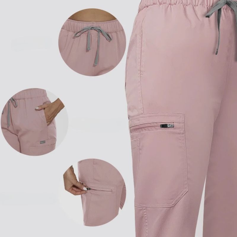 Men's Plain Gray Jogger Surgical Scrub Set Carlos