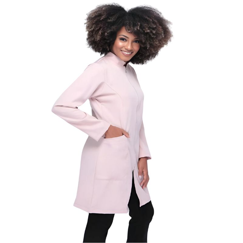 Women's Cuffed Zip Lab Coat Vania