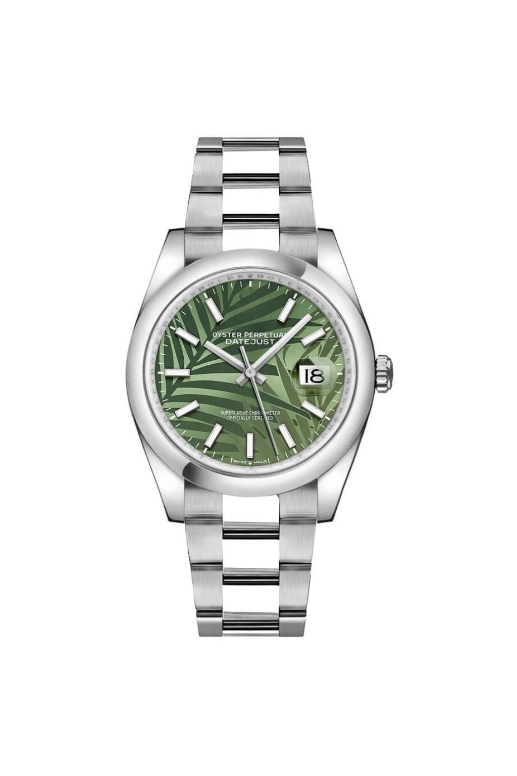 Oyster Datejust 36 Olive Green Palm 126200