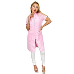 Women's Short Sleeve Zip Lab Coat Anita