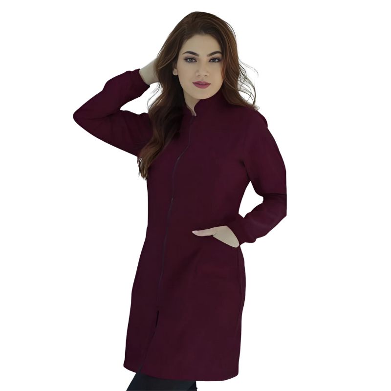 Women's Cuffed Zip Lab Coat Vania