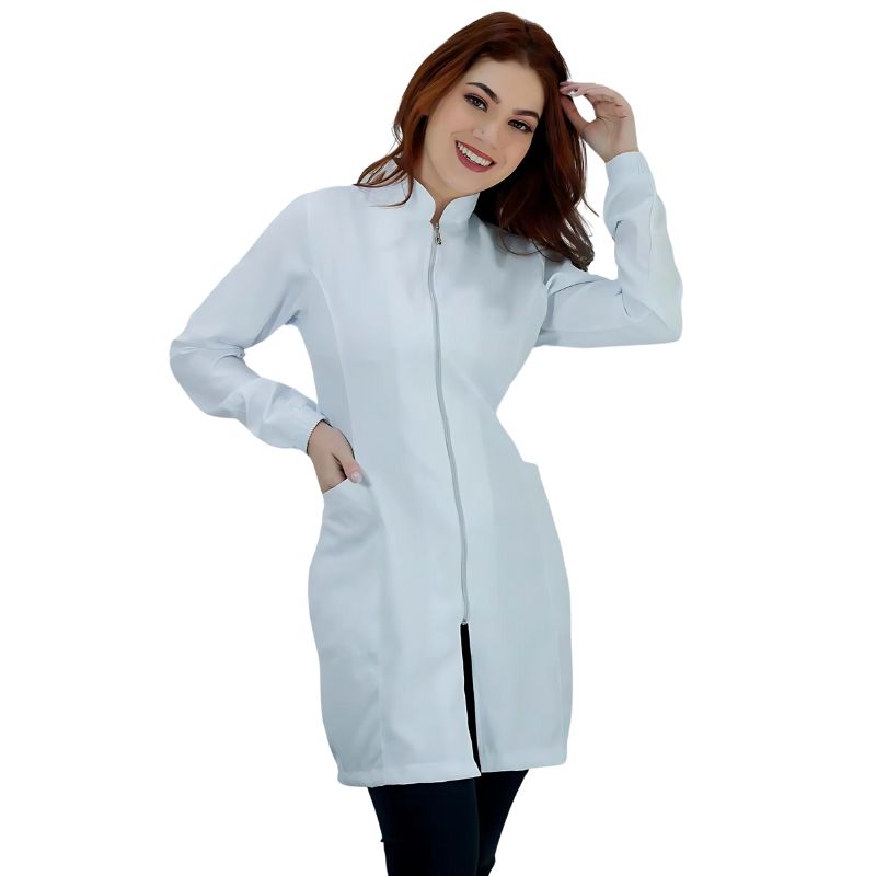 Women's Cuffed Zip Lab Coat Vania