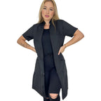 Women's Short Sleeve Zip Lab Coat Anita