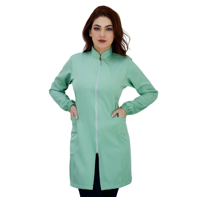 Women's Cuffed Zip Lab Coat Vania