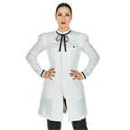 Flavia Women's Fitted Bow Collar Lab Coat