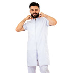 Mario Men's Short Sleeve Zip Lab Coat