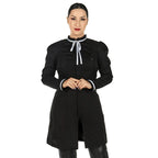 Jaleco Feminino Acinturado Gola Laço Flavia