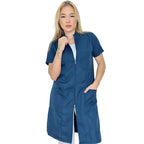 Women's Short Sleeve Zip Lab Coat Anita