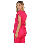 Paula Women's Plain Surgical Scrub Set + Embroidery