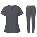 Men's Plain Gray Jogger Surgical Scrub Set Carlos