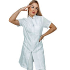Women's Short Sleeve Zip Lab Coat Anita