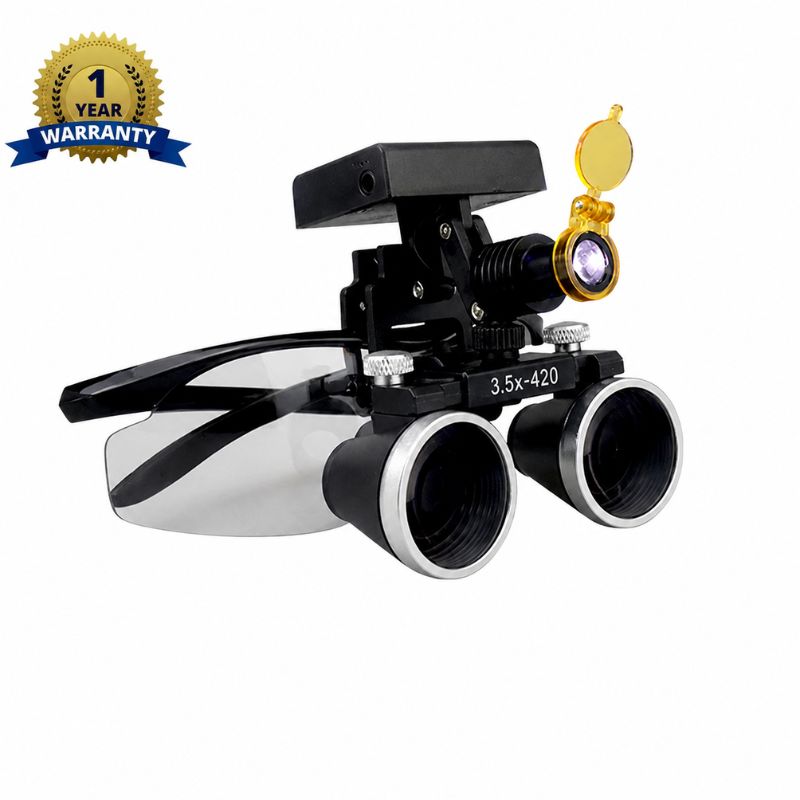 Unique Binocular Loupe with Wireless LED Headlight 2.5X / 3.5X - lightweight frame and adjustable fit detail