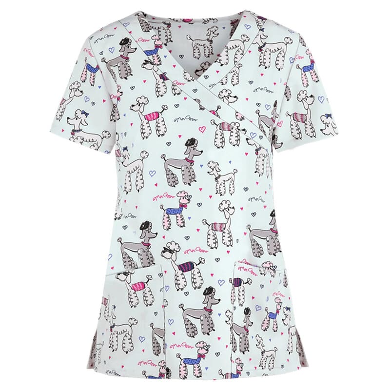 Blusa Scrub Feminino Estampado Cute - Vitally PRO