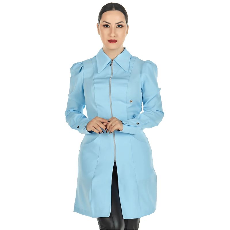 Maria Women's Fitted Zip Lab Coat