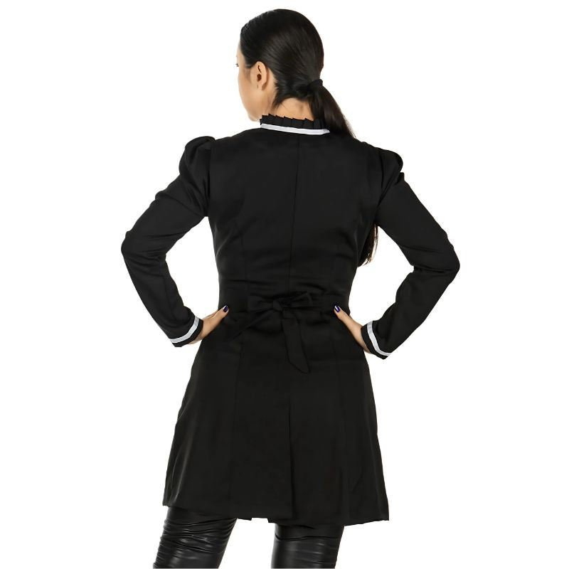 Jaleco Feminino Acinturado Gola Laço Flavia