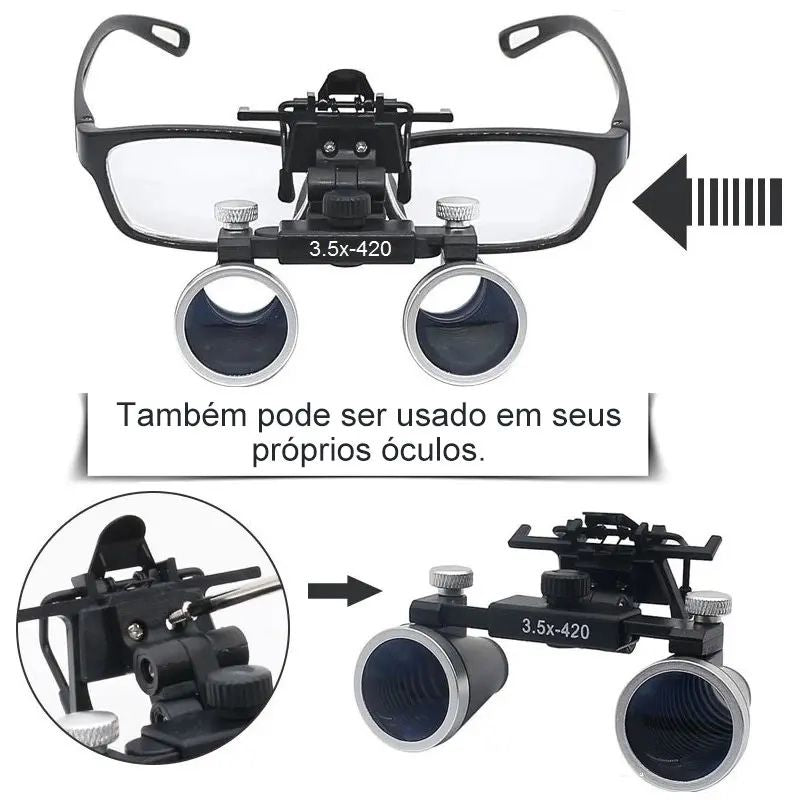Lupa-Binocular-Profissional-2.5x-e-3.5x-Vision-suporte