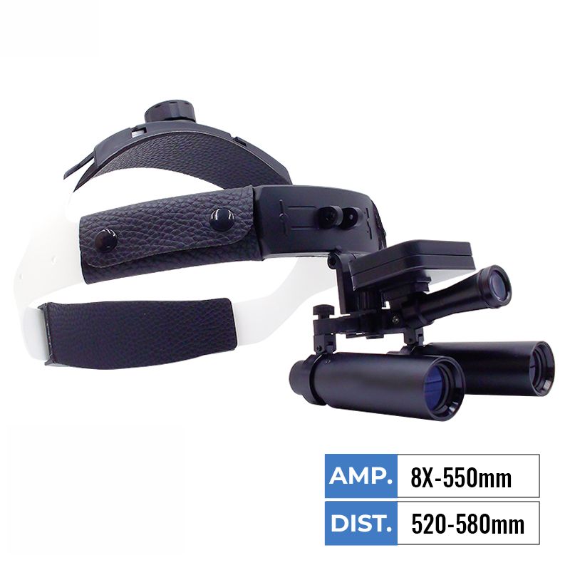 Surgical Head Loupe Wireless LED Headlight FocusLine 6X 8X
