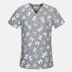 Men's Cotton Printed Animal Scrub Top