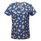 Men's Cotton Printed Animal Scrub Top