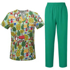 Men's Printed Animal Surgical Scrub Set