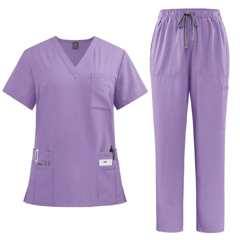 Women's Plain Surgical Scrub Set Catia