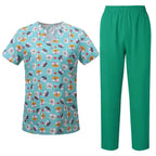 Women's Printed Animal Surgical Scrub Set