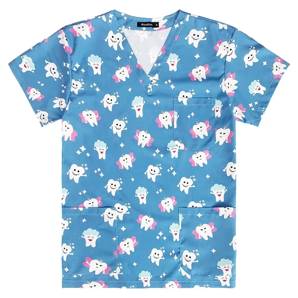 Women's Printed Dentistry Scrub Top