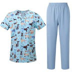 Women's Printed Animal Surgical Scrub Set