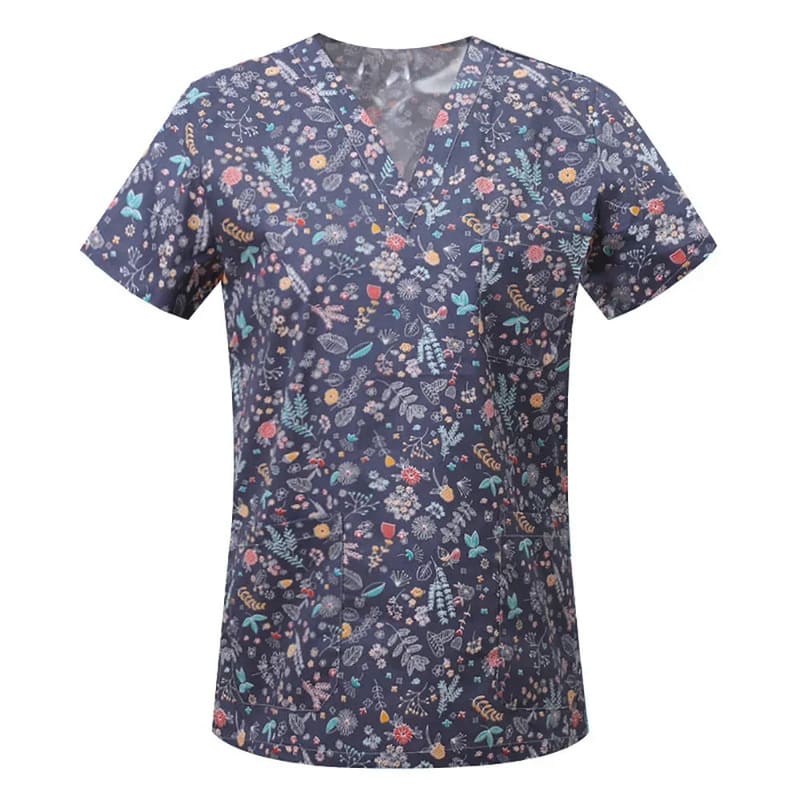 Men's Cotton Printed Animal Scrub Top