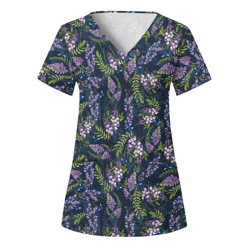 Blusa Scrub Feminino Estampado Cute - Vitally PRO
