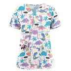 Blusa Scrub Feminino Estampado Cute - Vitally PRO